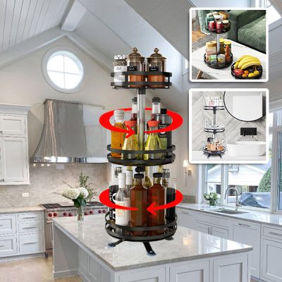 Въртящ се на 360° метален органайзер за съхранение (3 слоя) | SPINSTORE