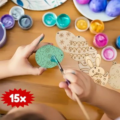 Великденски дървени яйца (15 бр.) | EGGNAMENTIFY