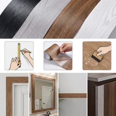 Самозалепващ се Стикер за Стена с Дървесен Десен (5 м) | DECORIM